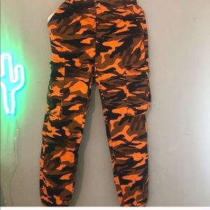 High waist camo pants